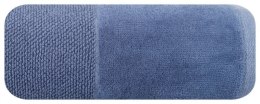 Ręcznik z welurową bordiurą LUCY 50x90 cm kolor niebieski