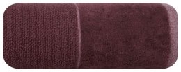 Ręcznik z welurową bordiurą LUCY 50x90 cm kolor bordowy