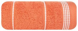Ręcznik z bordiurą MIRA 30x50 cm kolor pomarańczowy
