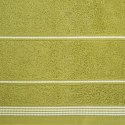 Ręcznik z bordiurą MIRA 70x140 cm kolor oliwkowy