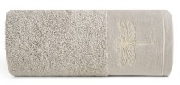 Ręcznik z żakardową bordiurą LORI 50x90 cm kolor beżowy