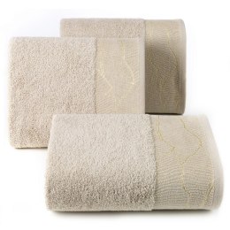 Ręcznik bawełniany METALIC 50x90 cm kolor beżowy