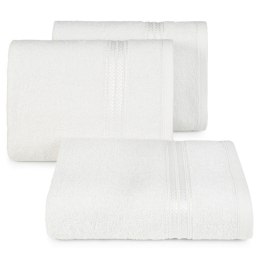 Ręcznik z żakardową bordiurą LORI 50x90 cm kolor biały