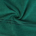 Ręcznik z żakardową bordiurą LORI 70x140 cm kolor butelkowy zielony