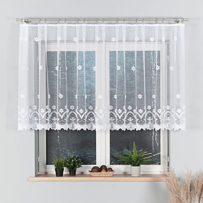 Firanka żakardowa na metry 004421 wysokość 110 cm kolor biały
