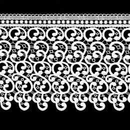 Koronka gipiurowa 072529 wysokość 30 cm kolor biały