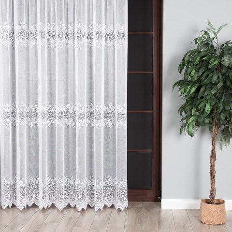 Firanka żakardowa 001539 wysokość 220 cm kolor biały