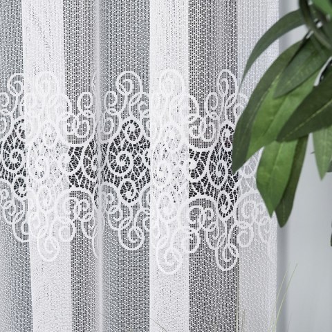 Firanka żakardowa na metry 001539 wysokość 250 cm kolor biały