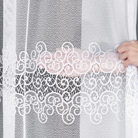 Firanka żakardowa na metry 001539 wysokość 250 cm kolor biały
