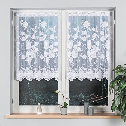 Firanka żakardowa na metry 023006 wysokość 100 cm kolor biały