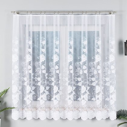 Firanka żakardowa na metry 023006 wysokość 180 cm kolor biały