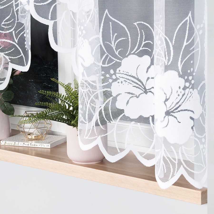 Firanka gotowa żakardowa GRACJANA 160x500 cm kolor biały