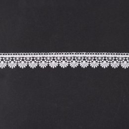 Koronka gipiurowa 072967 wysokość 4 cm kolor biały