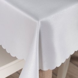 Tkanina dekoracyjna wodoodporna EMMA szerokość 160 cm kolor biały z lurexem