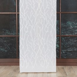 Firanka haftowana z ołowianką 005956 wysokość 280 cm kolor biały