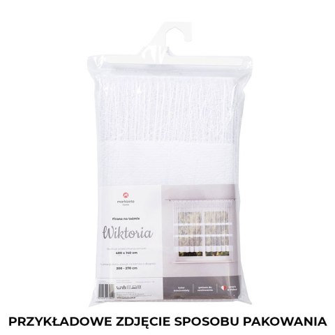 Firanka gotowa żakardowa WIKTORIA 250x300 cm kolor biały