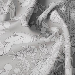Tkanina dekoracyjna BLANKO szerokość 140 cm kolor szary z białym