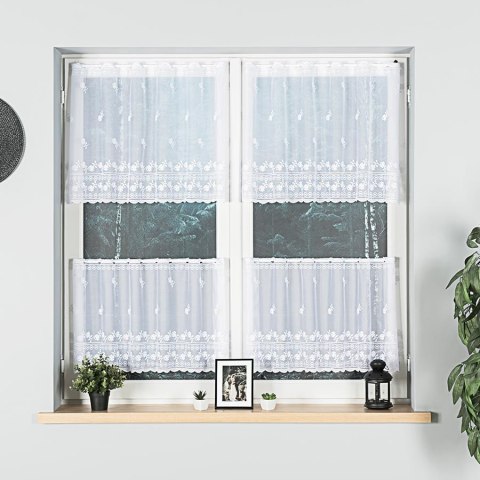 Zazdrostka żakardowa 023410 wysokość 60 cm kolor biały Zazdrostka żakardowa 023410 wysokość 60 cm kolor biały