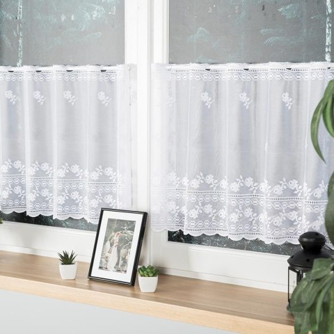 Zazdrostka żakardowa 023410 wysokość 60 cm kolor biały Zazdrostka żakardowa 023410 wysokość 60 cm kolor biały