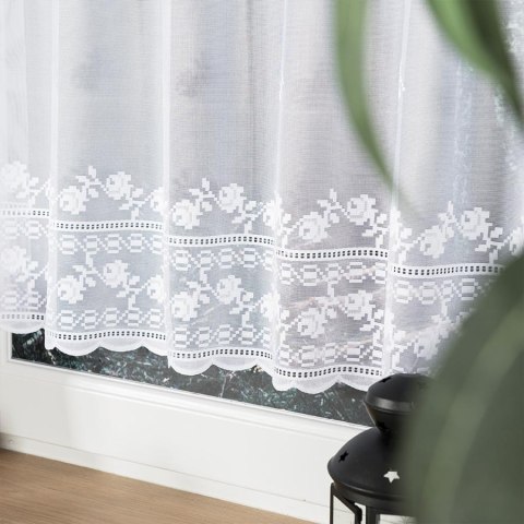 Zazdrostka żakardowa 023410 wysokość 60 cm kolor biały Zazdrostka żakardowa 023410 wysokość 60 cm kolor biały