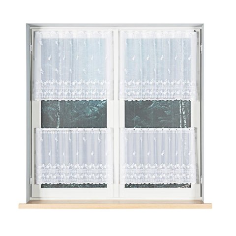 Zazdrostka żakardowa 023410 wysokość 60 cm kolor biały Zazdrostka żakardowa 023410 wysokość 60 cm kolor biały