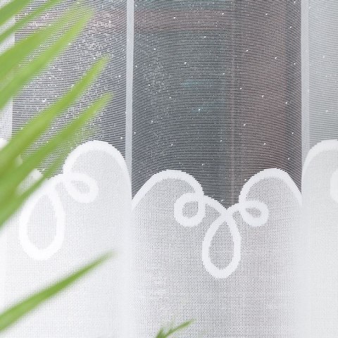 KORNELIA Firanka gotowa na prosto, szerokość 200 x wysokość 250cm, kolor 001 biały z błyskiem 090512/FBP/001/200250/1 KORNELIA Firanka gotowa na prosto, szerokość 200 x wysokość 250cm, kolor 001 biały z błyskiem 090512/FBP/001/200250/1