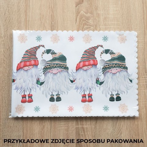 DZIADEK DO ORZECHÓW Podkładki na stół wodoodporne, 45x30cm, kolor 001 czerwono-zielony, komplet 2szt. PBN014/KSP/C01/045030/1