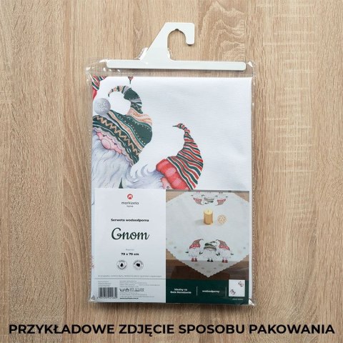 GNOM Bieżnik wodoodporny, 38x140cm, kolor 001 czerwono-zielony PBN009/KSP/C01/038140/1