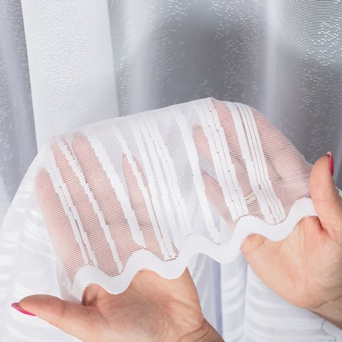 Firanka żakardowa 057640 wysokość 250 cm kolor biały Firanka żakardowa 057640 wysokość 250 cm kolor biały