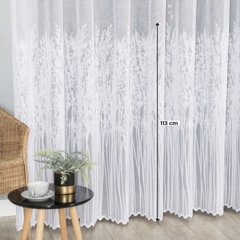 Firanka żakardowa 057640 wysokość 250 cm kolor biały Firanka żakardowa 057640 wysokość 250 cm kolor biały