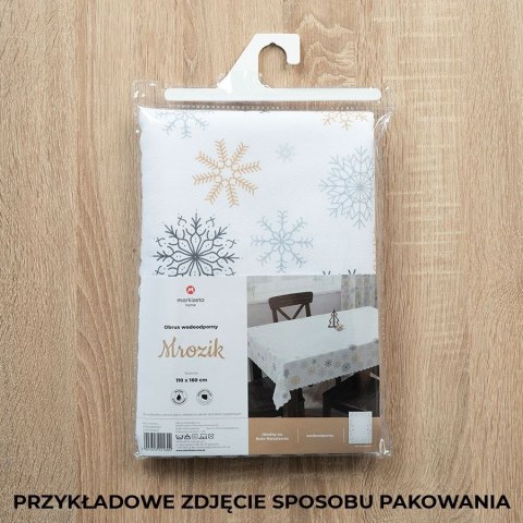 ŚNIEŻKI Zazdrostka woalowa gotowa, szerokość 150 x wysokość 60cm, kolor 001 biały ze srebrnym zdobieniem FBN001/ZAZ/001/150060/1