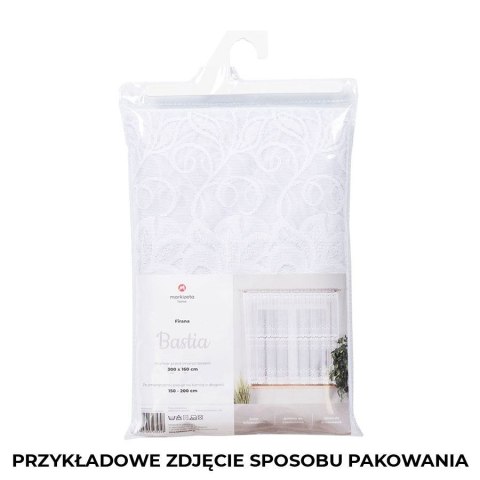 Firanka gotowa żakardowa BASTIA 80x280 cm kolor biały