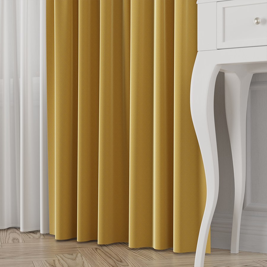 Tkanina dekoracyjna LIMA wysokość 300 cm kolor szafranowy żółty