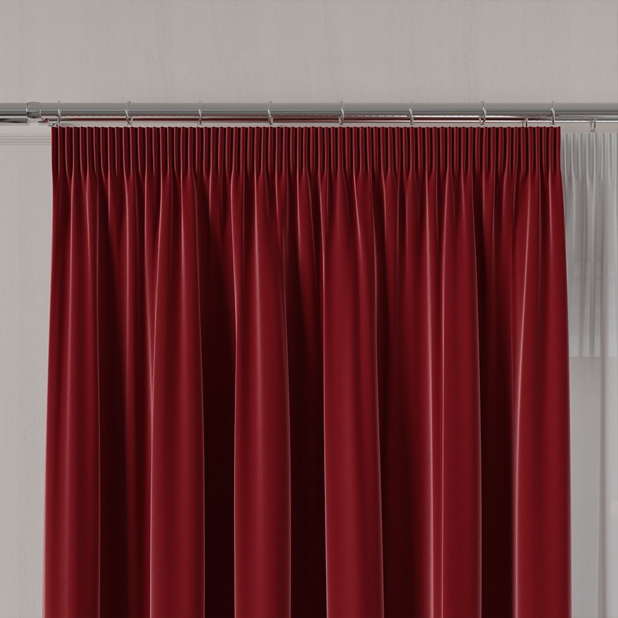 Tkanina dekoracyjna LIMA wysokość 300 cm kolor czerwony