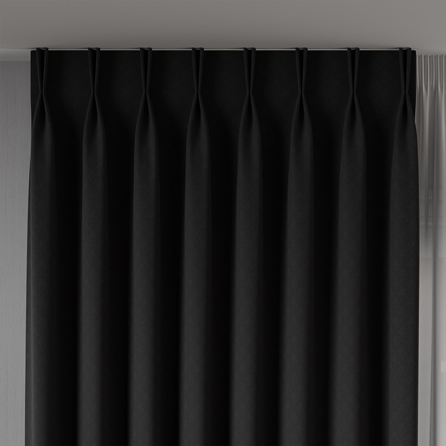 Tkanina dekoracyjna LIMA wysokość 300 cm kolor czarny