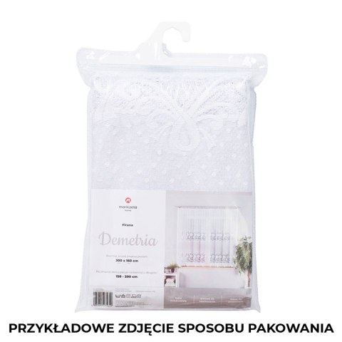 Firanka gotowa żakardowa DEMETRIA 250x200 cm kolor biały