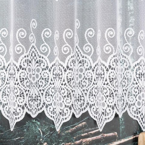 Firanka żakardowa na metry 018495 wysokość 120 cm kolor biały
