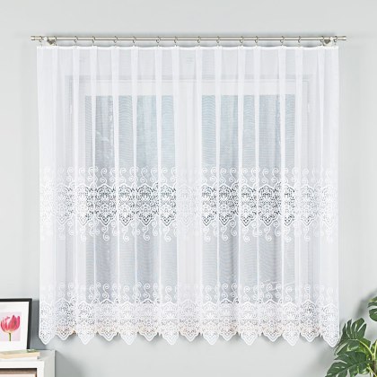 Firanka żakardowa na metry 018495 wysokość 170 cm kolor biały