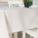Tkanina dekoracyjna wodoodporna HARPER szerokość 160 cm kolor biały ze złotym lurexem