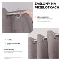 Zasłona gotowa na przelotkach MILAS 140x270 cm kolor biały