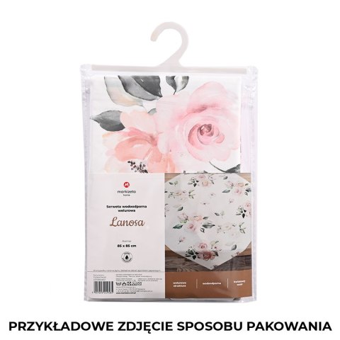 LANOSA Serweta wodoodporna VELVET, 85x85cm, kolor 001 różowy TD0007/KSP/L01/085085/1