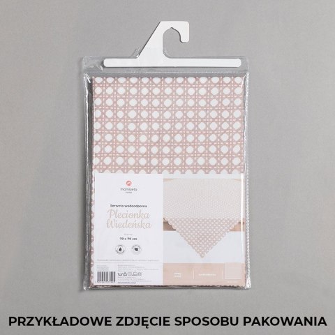 PLECIONKA WIEDEŃSKA Serweta wodoodporna, 79x79cm, kolor 001 brązowy P00082/KSP/C01/079079/1