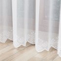 Firanka haftowana 016763 wysokość 280 cm kolor biały