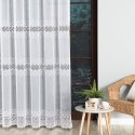 Firanka z aplikacją ze wzorem pasowym, wysokość 280cm, kolor 001 biały 078600/433/001/000280/1