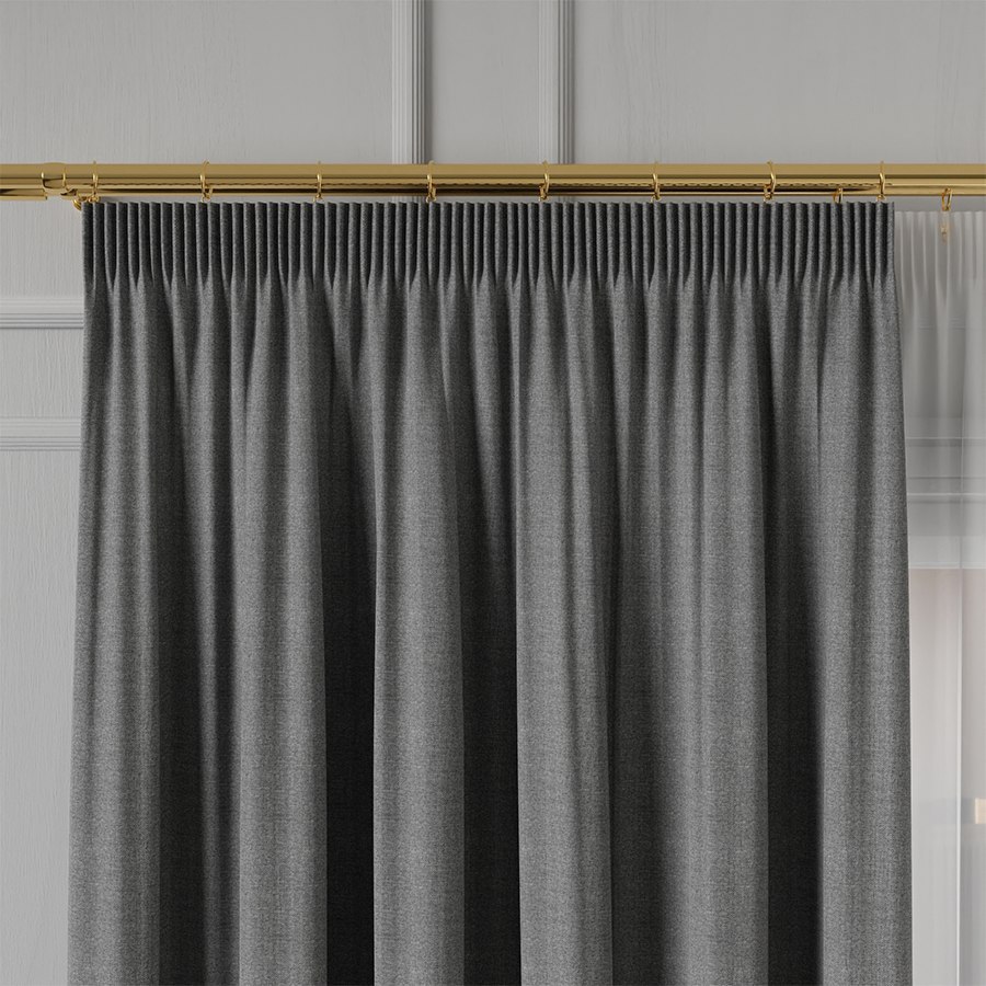 Tkanina dekoracyjna IBIZA wysokość 300 cm kolor ciemny szary