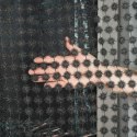 Tkanina gipiurowa na firanę i obrus 061789 wysokość 160 cm kolor czarny