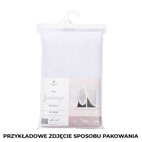 JADWIGA Firanka żakardowa gotowa, szerokość 500 x wysokość 140cm, kolor 001 biały 019318/FBL/001/500140/1