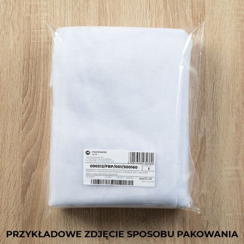 MIRANDA Firanka żakardowa gotowa, szerokość 400 x wysokość 160cm, kolor 001 biały z błyskiem 090061/FBL/001/400160/1