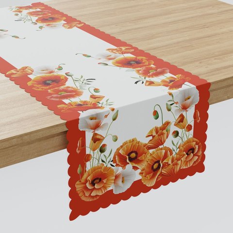 MAKI Bieżnik wodoodporny, 38x140cm, kolor 001 czerwony z paskiem P00043/KSP/C11/038140/1 MAKI Bieżnik wodoodporny, 38x140cm, kolor 001 czerwony z paskiem P00043/KSP/C11/038140/1
