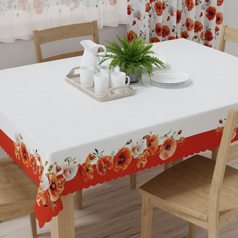MAKI Obrus wodoodporny, 140x180cm, kolor 001 czerwony z paskiem P00043/KSP/C11/140180/1 MAKI Obrus wodoodporny, 140x180cm, kolor 001 czerwony z paskiem P00043/KSP/C11/140180/1
